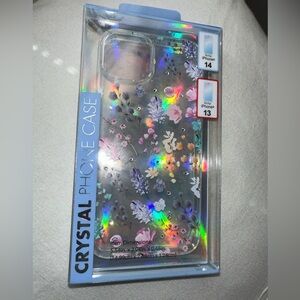 Crystal Phone Case Floral For iPhone 13 Or 14 - Unused In Box - Spring Summer